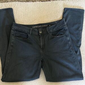 AMERICAN EAGLE WOMENS SUPER STRETCH NAVY BLUE PANTS